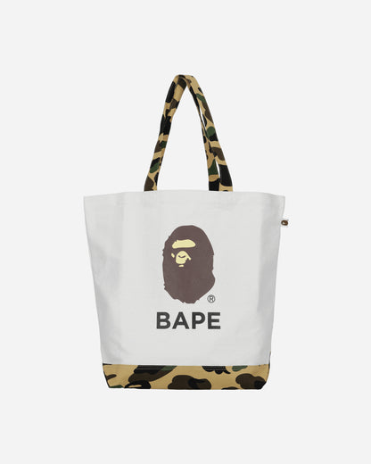 A Bathing Ape 1St Camo Ape Head Tote Bag M Ivory Bags and Backpacks Tote Bags 1K80189009 IVORY