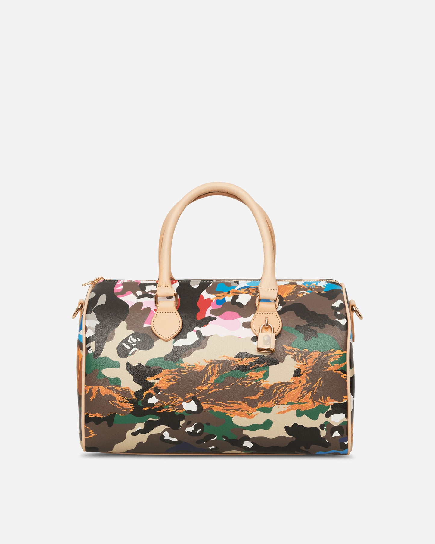 A Bathing Ape Hybrid Camo Medium Boston Bag Multi Bags and Backpacks Travel Bags 1M80289305 MLX