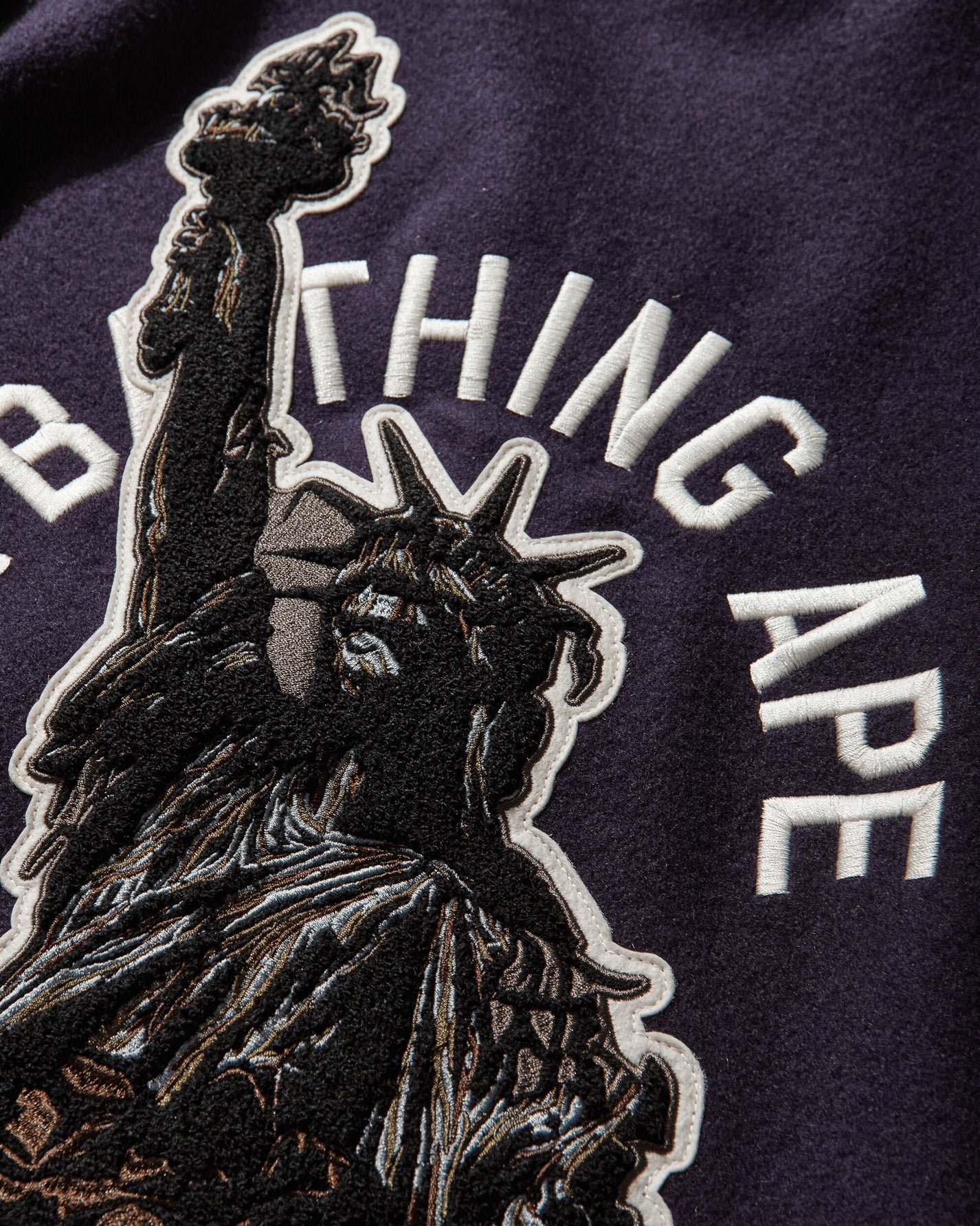 A Bathing Ape A Bathing Ape Varsity Jacket M Purple Coats and Jackets Bomber Jackets 1L80141004 PURPLE