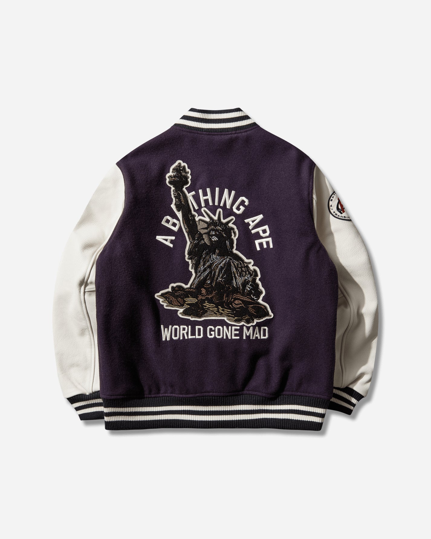 A Bathing Ape A Bathing Ape Varsity Jacket M Purple Coats and Jackets Bomber Jackets 1L80141004 PURPLE