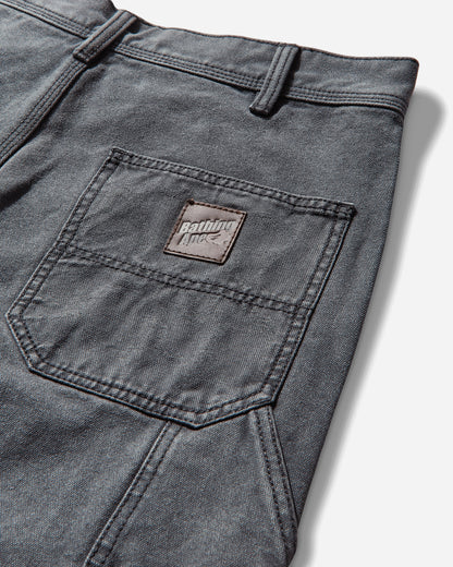 A Bathing Ape Garment Dye Relaxed Fit Work Pants M Charcoal Pants Casual 1L80152309 CHARCOAL