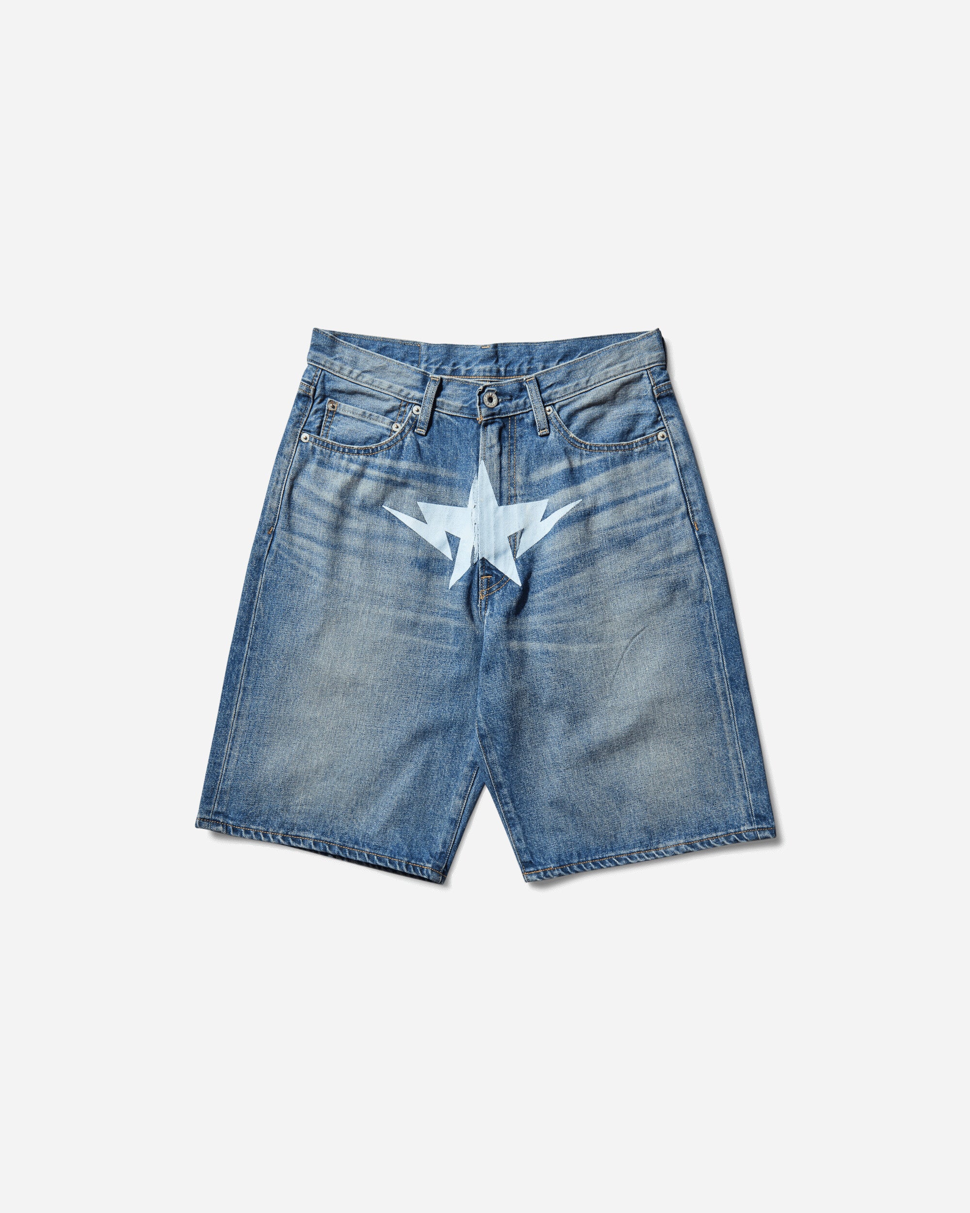 A Bathing Ape Twin Sta Relaxed Fit Denim Shorts M Light Indigo Shorts Denim Short 1L30151004 LIGHTINDI