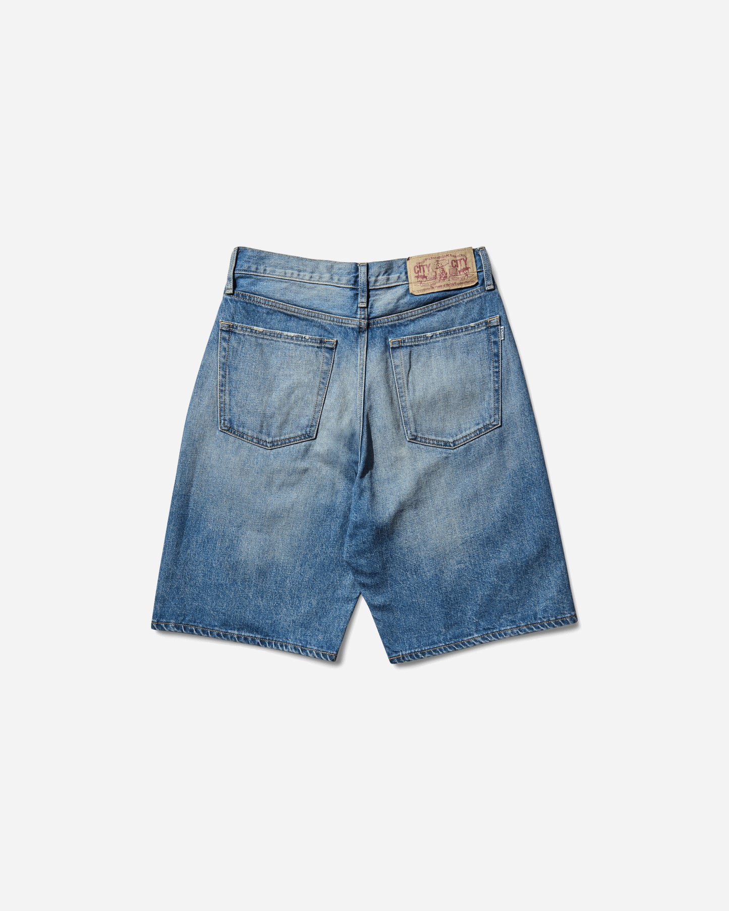 A Bathing Ape Twin Sta Relaxed Fit Denim Shorts M Light Indigo Shorts Denim Short 1L30151004 LIGHTINDI