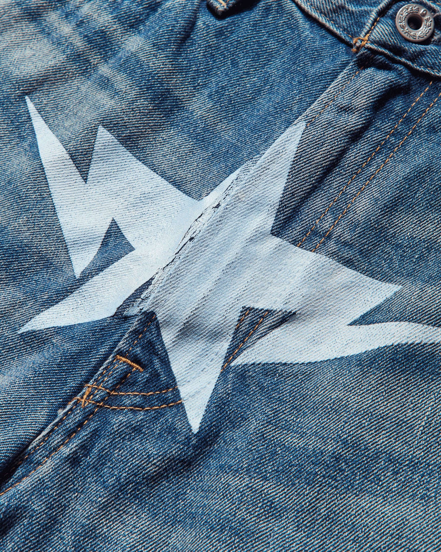 A Bathing Ape Twin Sta Relaxed Fit Denim Shorts M Light Indigo Shorts Denim Short 1L30151004 LIGHTINDI