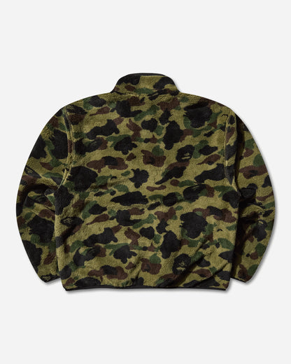 A Bathing Ape 1St Camo Fleece Jacket M Green Coats and Jackets Fleece Jackets 1L80140009 GREEN
