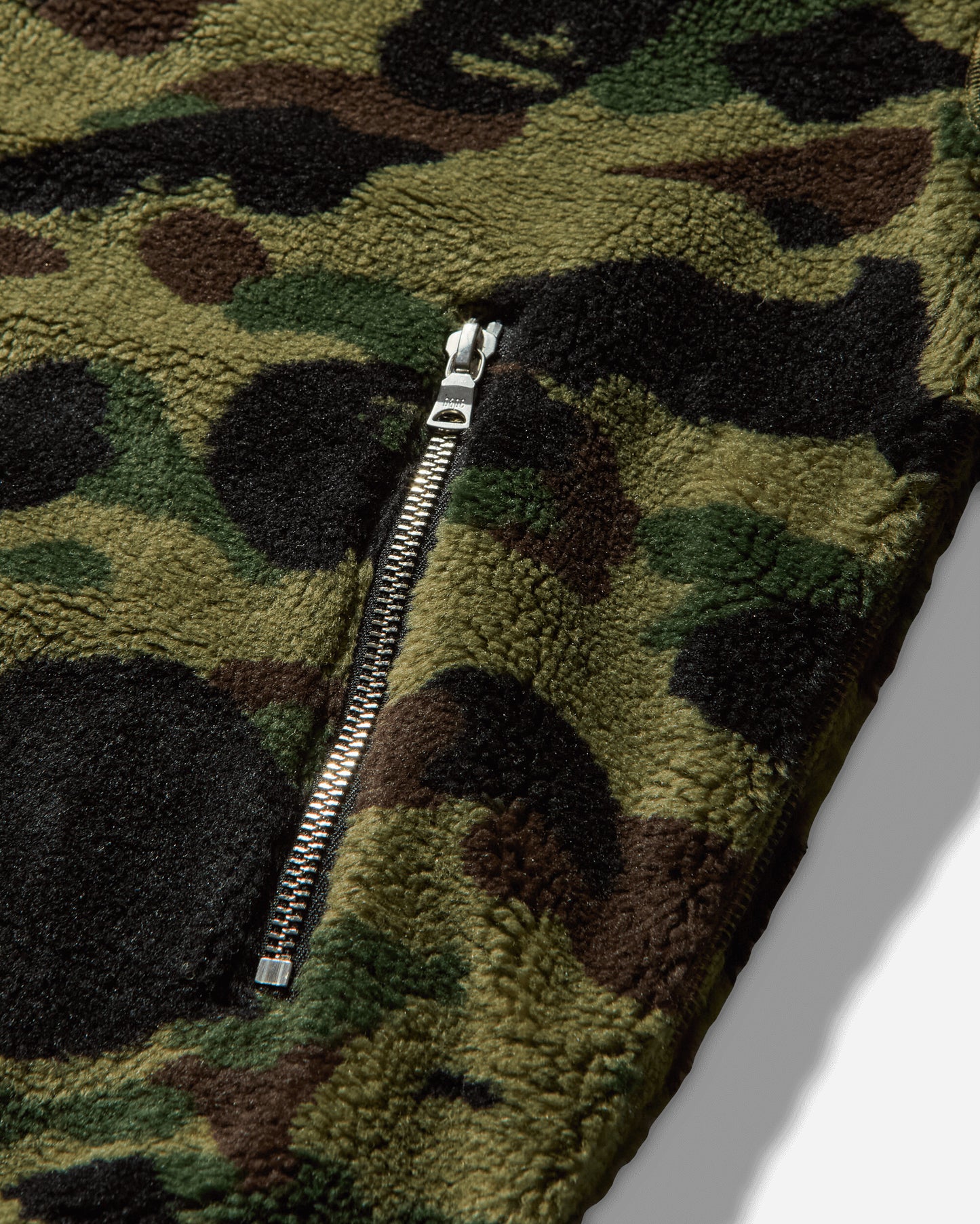 A Bathing Ape 1St Camo Fleece Jacket M Green Coats and Jackets Fleece Jackets 1L80140009 GREEN