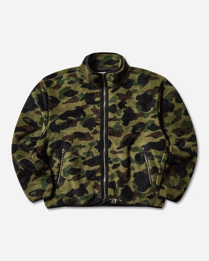 A Bathing Ape 1St Camo Fleece Jacket M Green Coats and Jackets Fleece Jackets 1L80140009 GREEN