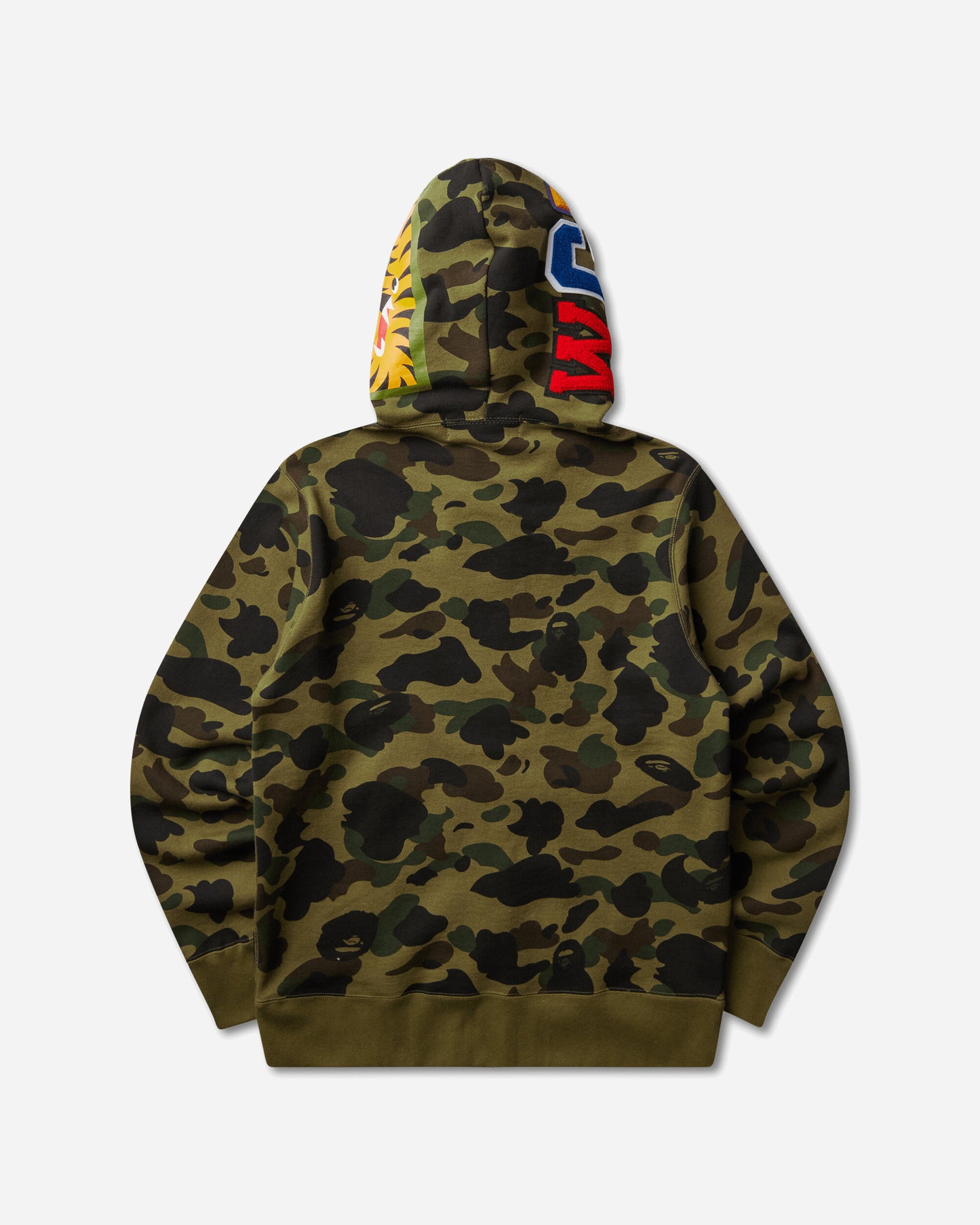A Bathing Ape 1St Camo Shark Full Zip Hoodie Green Sweatshirts Hoodies 1M30115007 GREEN