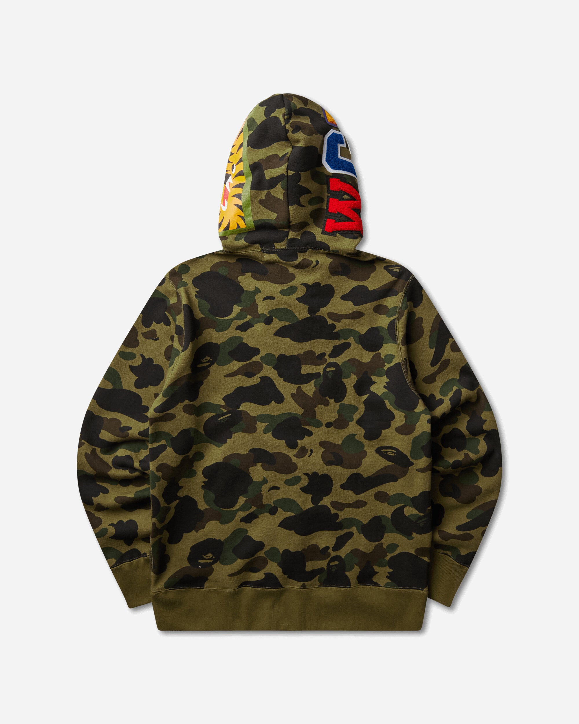 A Bathing Ape 1St Camo Shark Full Zip Hoodie Green Sweatshirts Hoodies 1M30115007 GREEN
