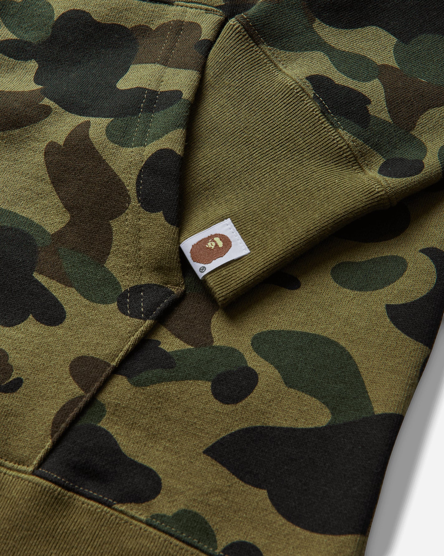 A Bathing Ape 1St Camo Shark Full Zip Hoodie Green Sweatshirts Hoodies 1M30115007 GREEN