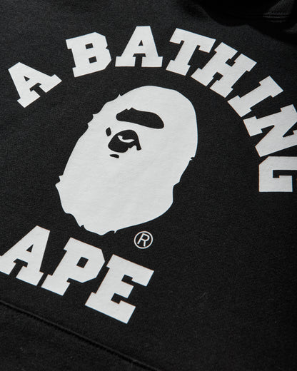 A Bathing Ape College Pullover Hoodie Black Sweatshirts Hoodies 1M30114003 BLACK