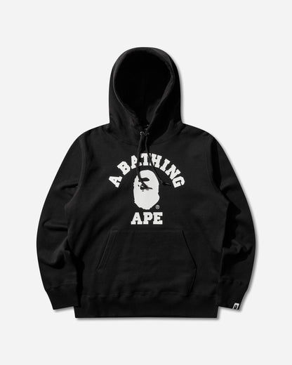 A Bathing Ape College Pullover Hoodie Black Sweatshirts Hoodies 1M30114003 BLACK