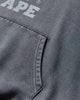 A Bathing Ape Garment Dye College Pullover Hoodie M Charcoal Sweatshirts Hoodies 1L80114304 CHARCOAL