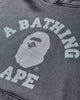 A Bathing Ape Garment Dye College Pullover Hoodie M Charcoal Sweatshirts Hoodies 1L80114304 CHARCOAL