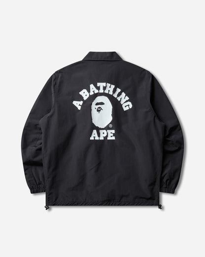 A Bathing Ape College Coach Jacket Black Coats and Jackets Jackets 1M70140008 BLACK