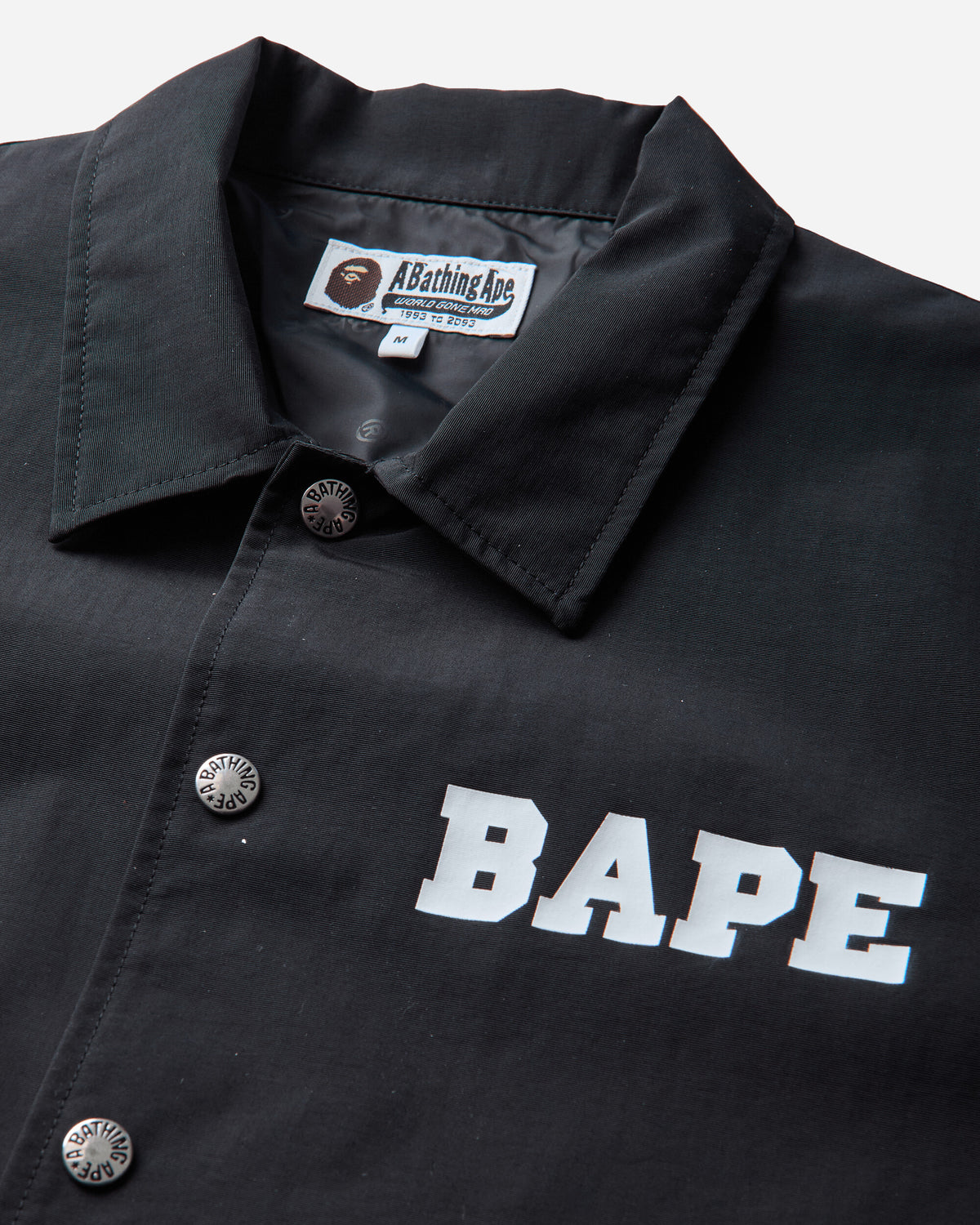 A Bathing Ape College Coach Jacket Black Coats and Jackets Jackets 1M70140008 BLACK