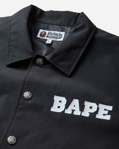 A Bathing Ape College Coach Jacket Black Coats and Jackets Jackets 1M70140008 BLACK