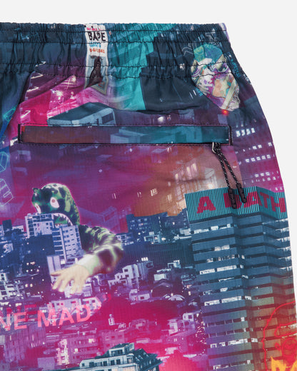 A Bathing Ape Neon Tokyo BLACK Shorts Short Track 1G30153023 BLACK