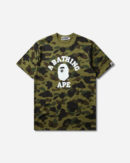 A Bathing Ape 1St Camo College Tee Green T-Shirts Shortsleeve 1M80109006 GRX