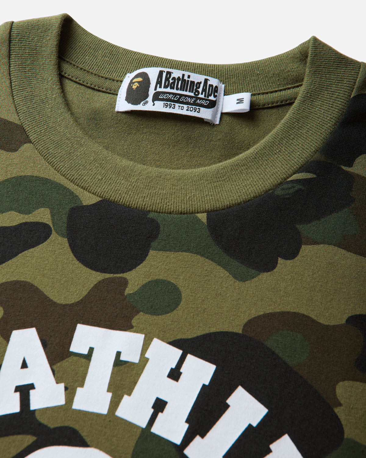 A Bathing Ape 1St Camo College Tee Green T-Shirts Shortsleeve 1M80109006 GRX