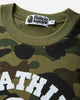 A Bathing Ape 1St Camo College Tee Green T-Shirts Shortsleeve 1M80109006 GRX