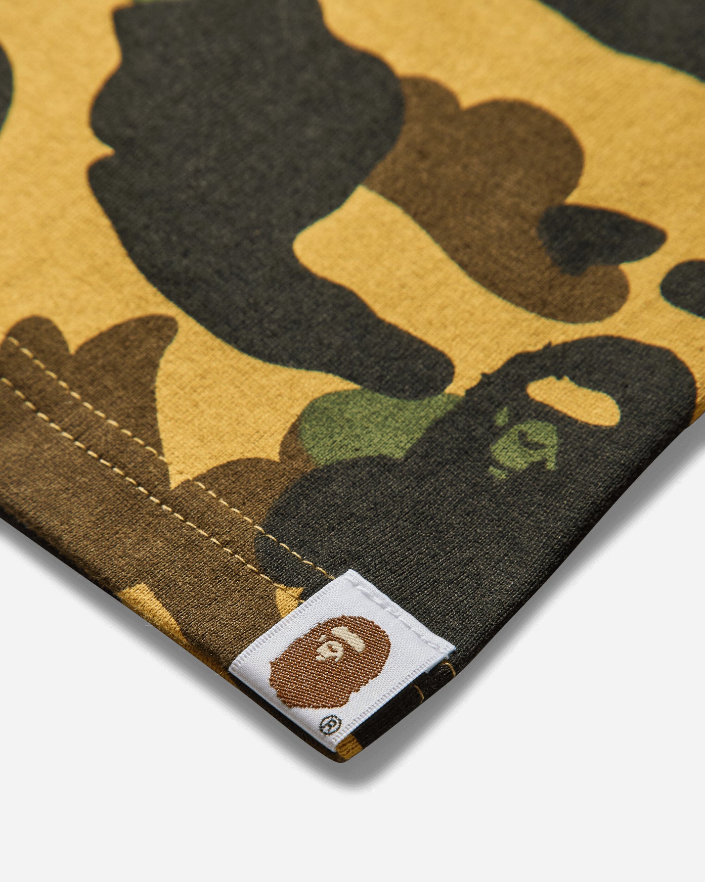 A Bathing Ape 1St Camo College Tee M Yellow T-Shirts Shortsleeve 1L80109008 YELLOW