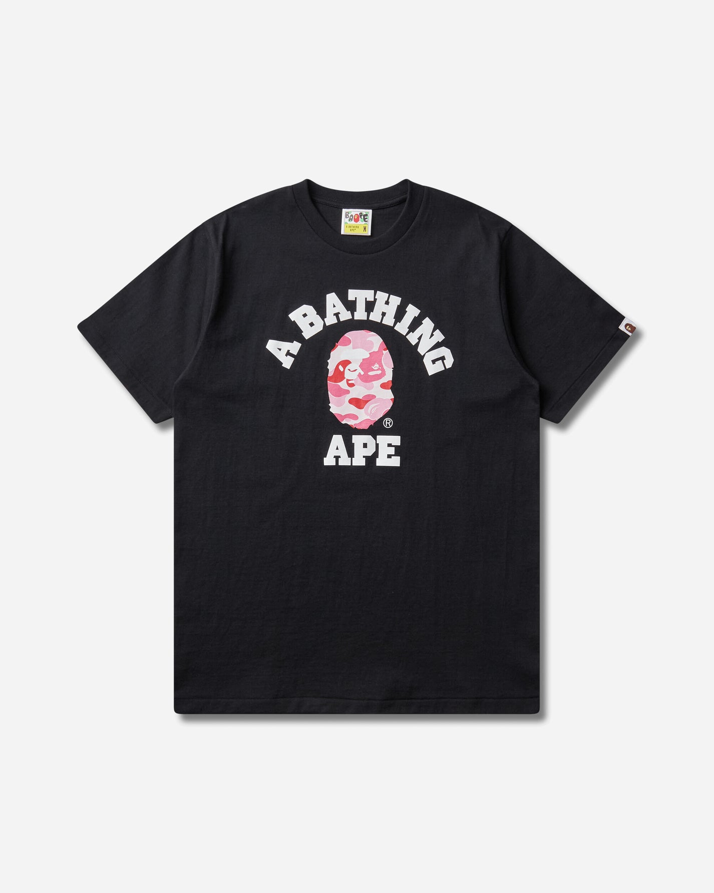 A Bathing Ape Abc Camo College Tee BlackXPink T-Shirts Shortsleeve 1M30110004 BKXPK
