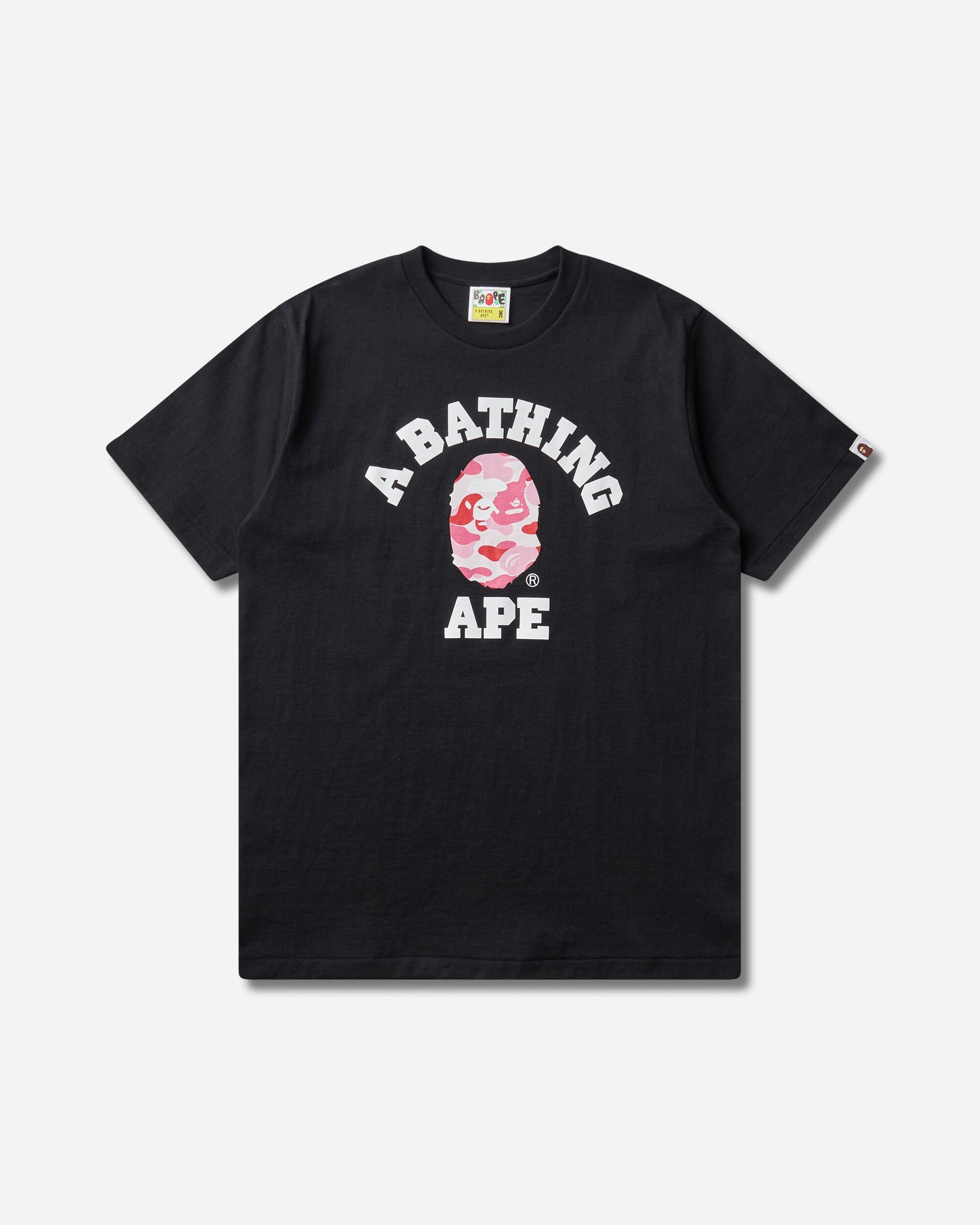 A Bathing Ape Abc Camo College Tee BlackXPink T-Shirts Shortsleeve 1M30110004 BKXPK