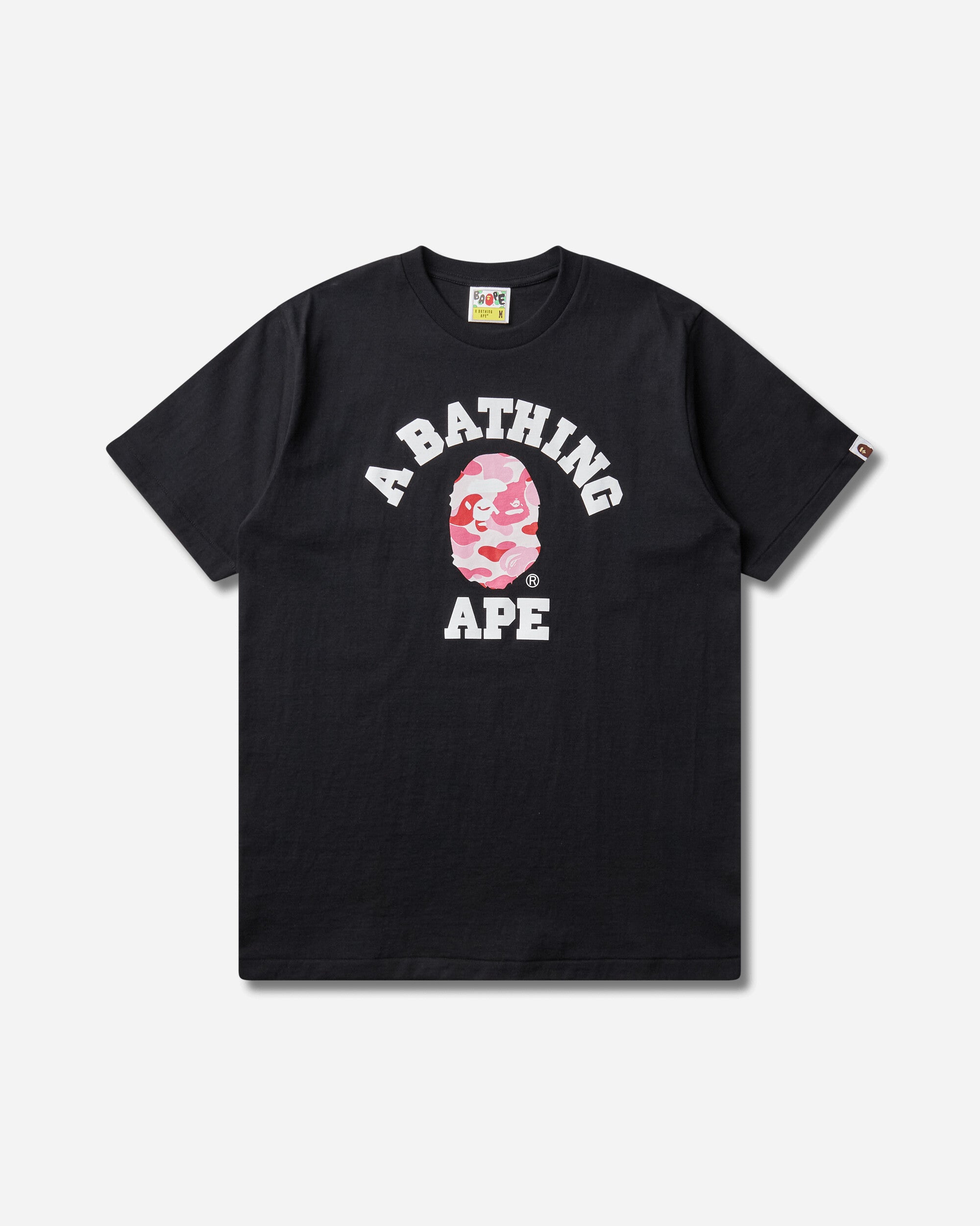 A Bathing Ape Abc Camo College Tee BlackXPink T-Shirts Shortsleeve 1M30110004 BKXPK