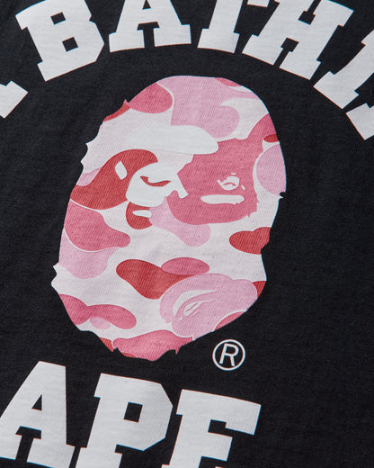 A Bathing Ape Abc Camo College Tee BlackXPink T-Shirts Shortsleeve 1M30110004 BKXPK