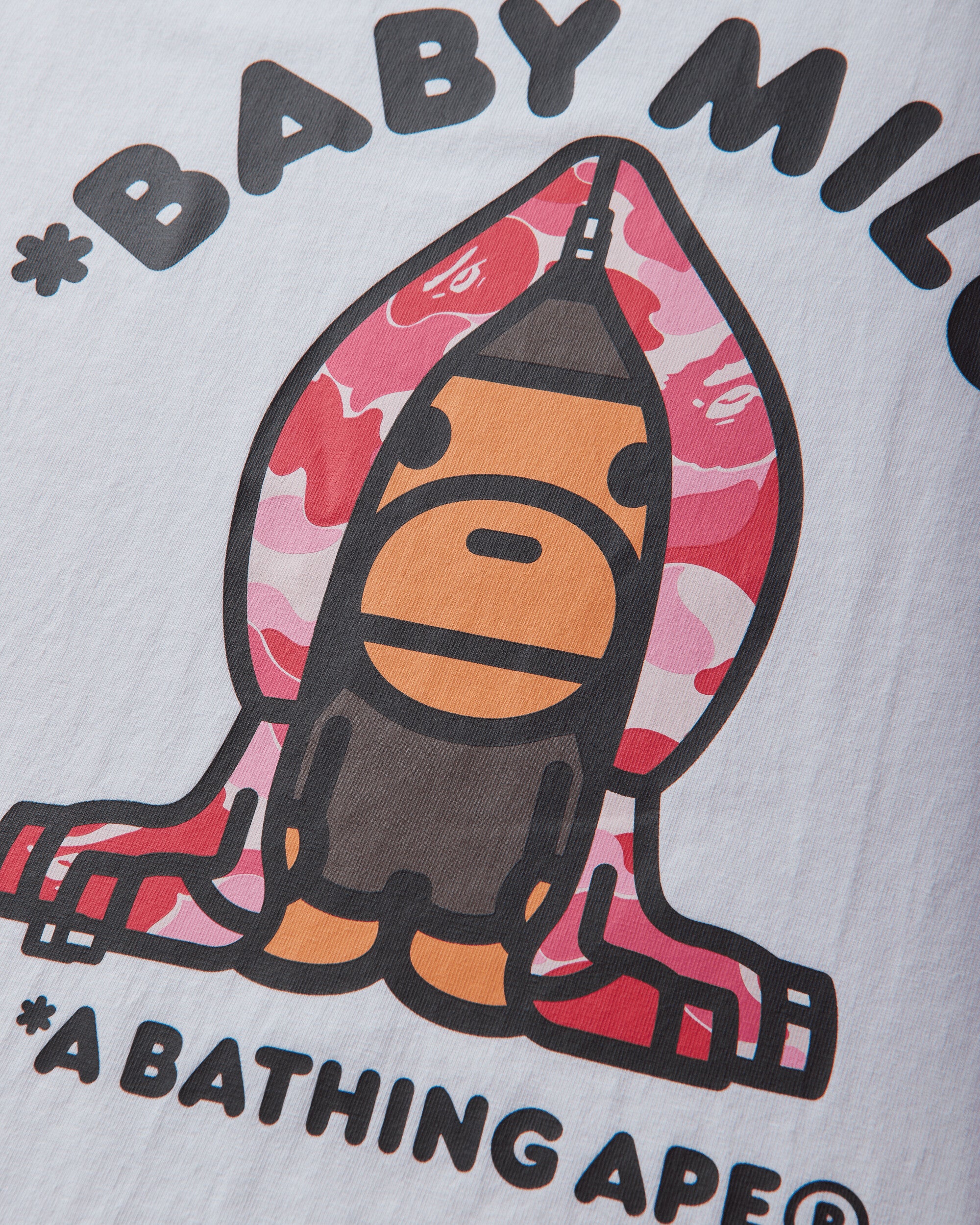 A Bathing Ape Abc Camo Milo Hoodie Tee WhiteXPink T-Shirts Shortsleeve 2M30110005 WHXPK