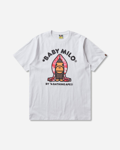 A Bathing Ape Abc Camo Milo Hoodie Tee WhiteXPink T-Shirts Shortsleeve 2M30110005 WHXPK