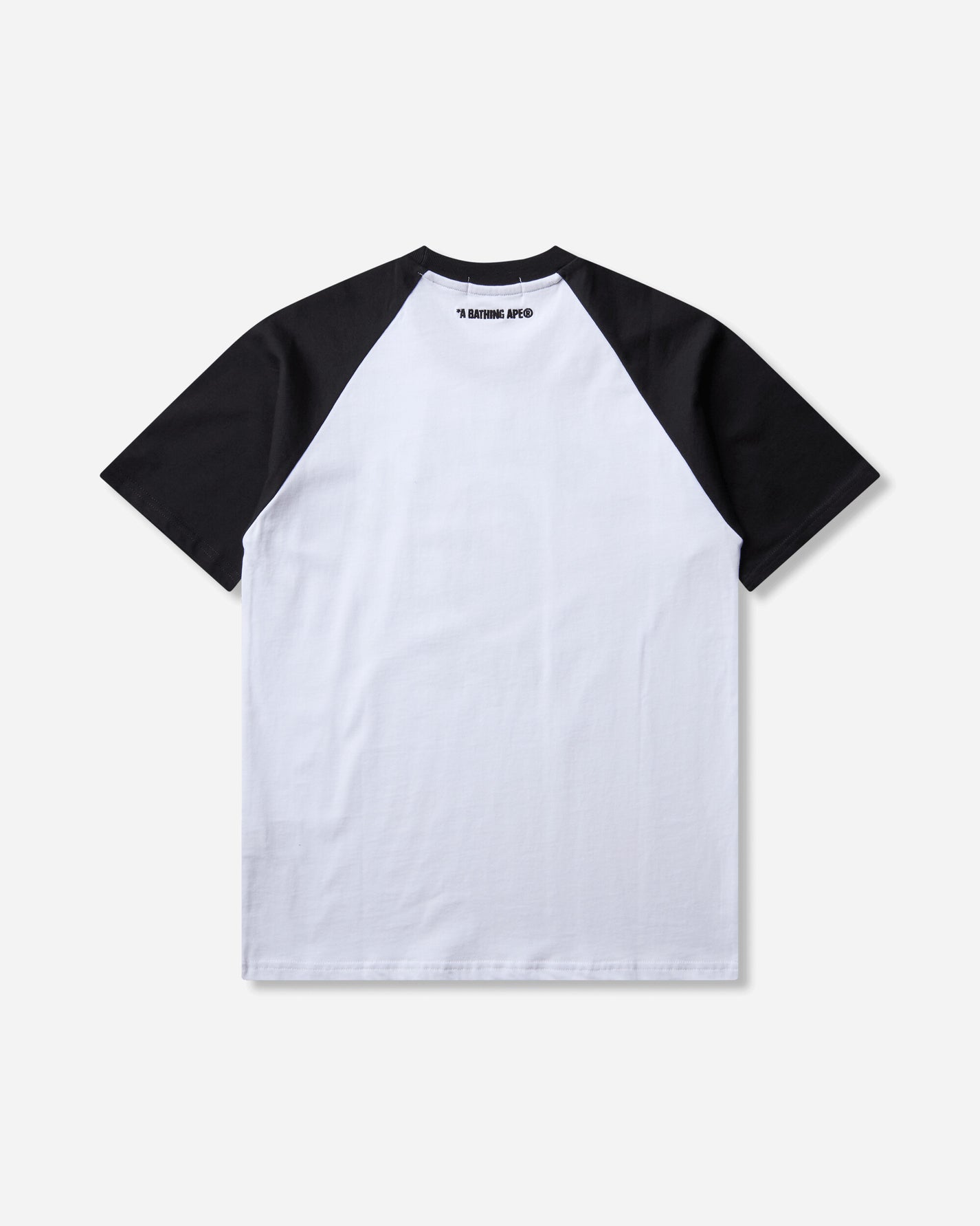 A Bathing Ape College Raglan Relaxed Fit Tee Black T-Shirts Shortsleeve 1M80109306 BKX