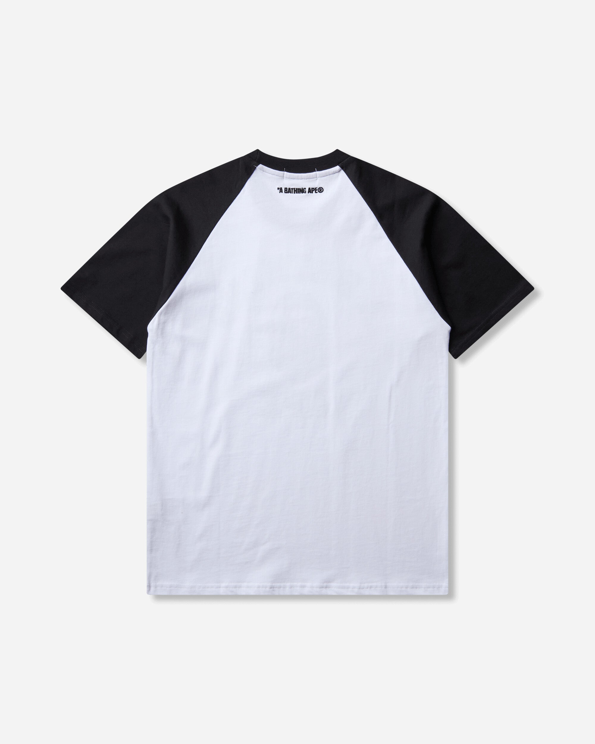 A Bathing Ape College Raglan Relaxed Fit Tee Black T-Shirts Shortsleeve 1M80109306 BKX