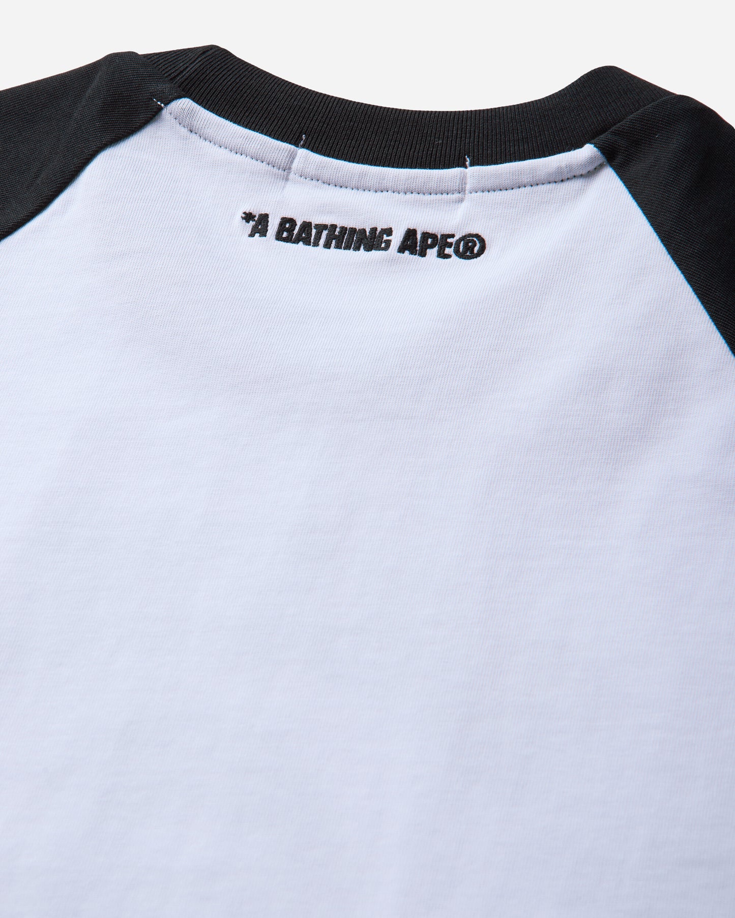 A Bathing Ape College Raglan Relaxed Fit Tee Black T-Shirts Shortsleeve 1M80109306 BKX