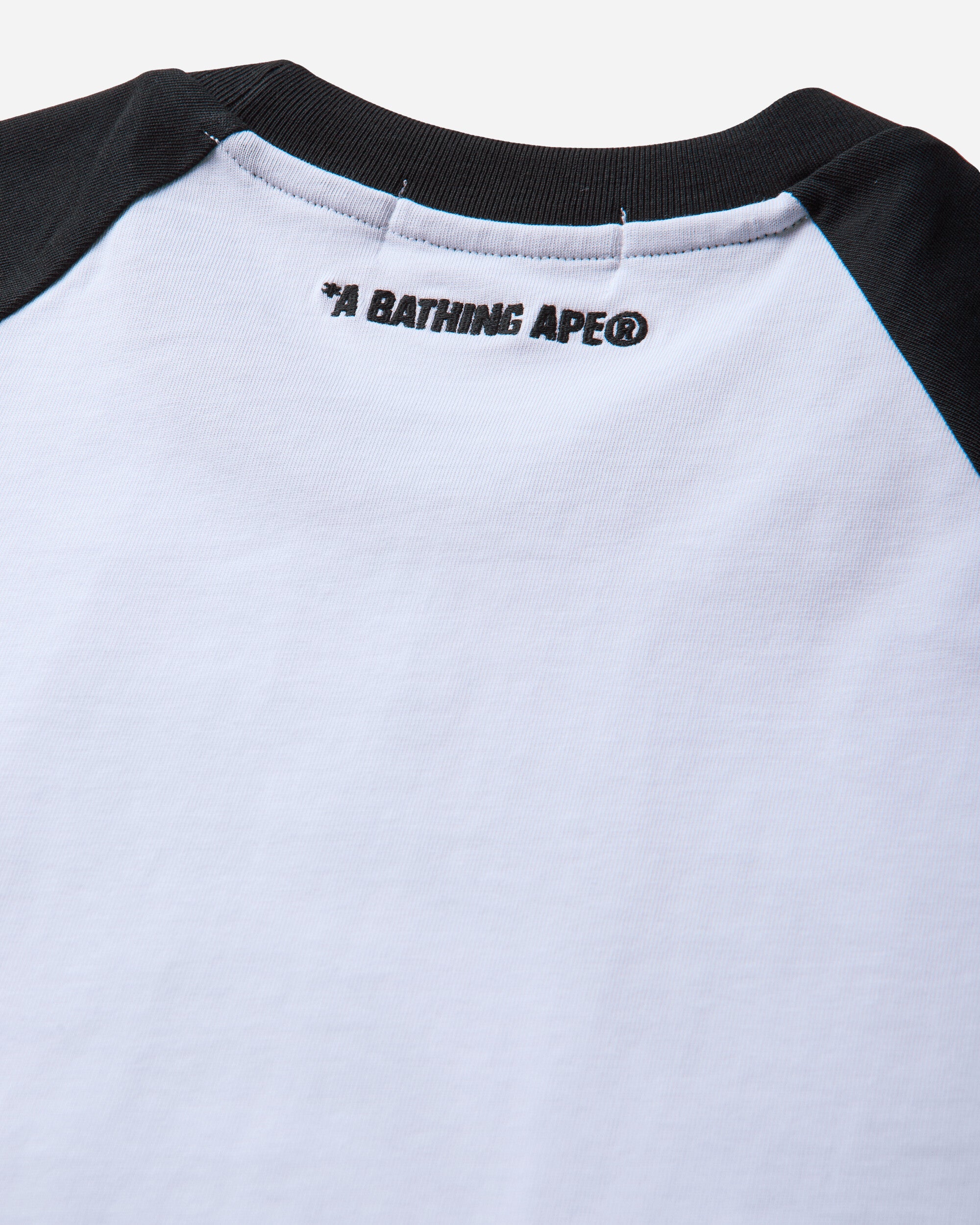 A Bathing Ape College Raglan Relaxed Fit Tee Black T-Shirts Shortsleeve 1M80109306 BKX