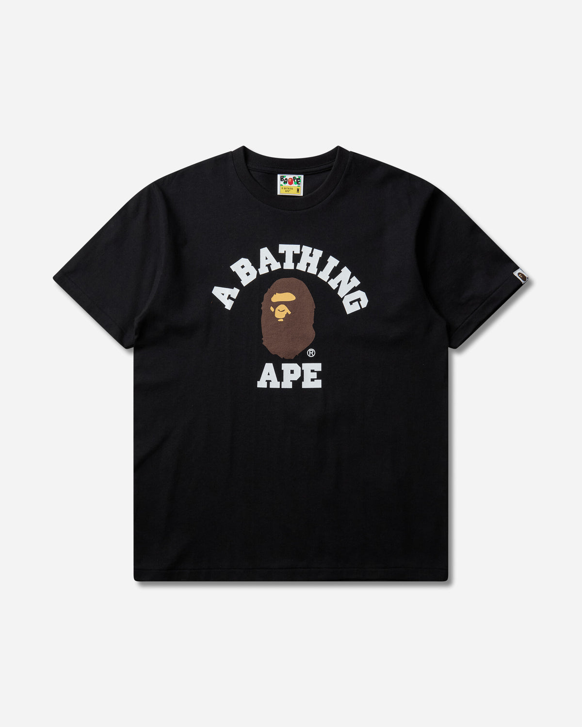 A Bathing Ape College Tee Black T-Shirts Shortsleeve 1M80110001 BKX
