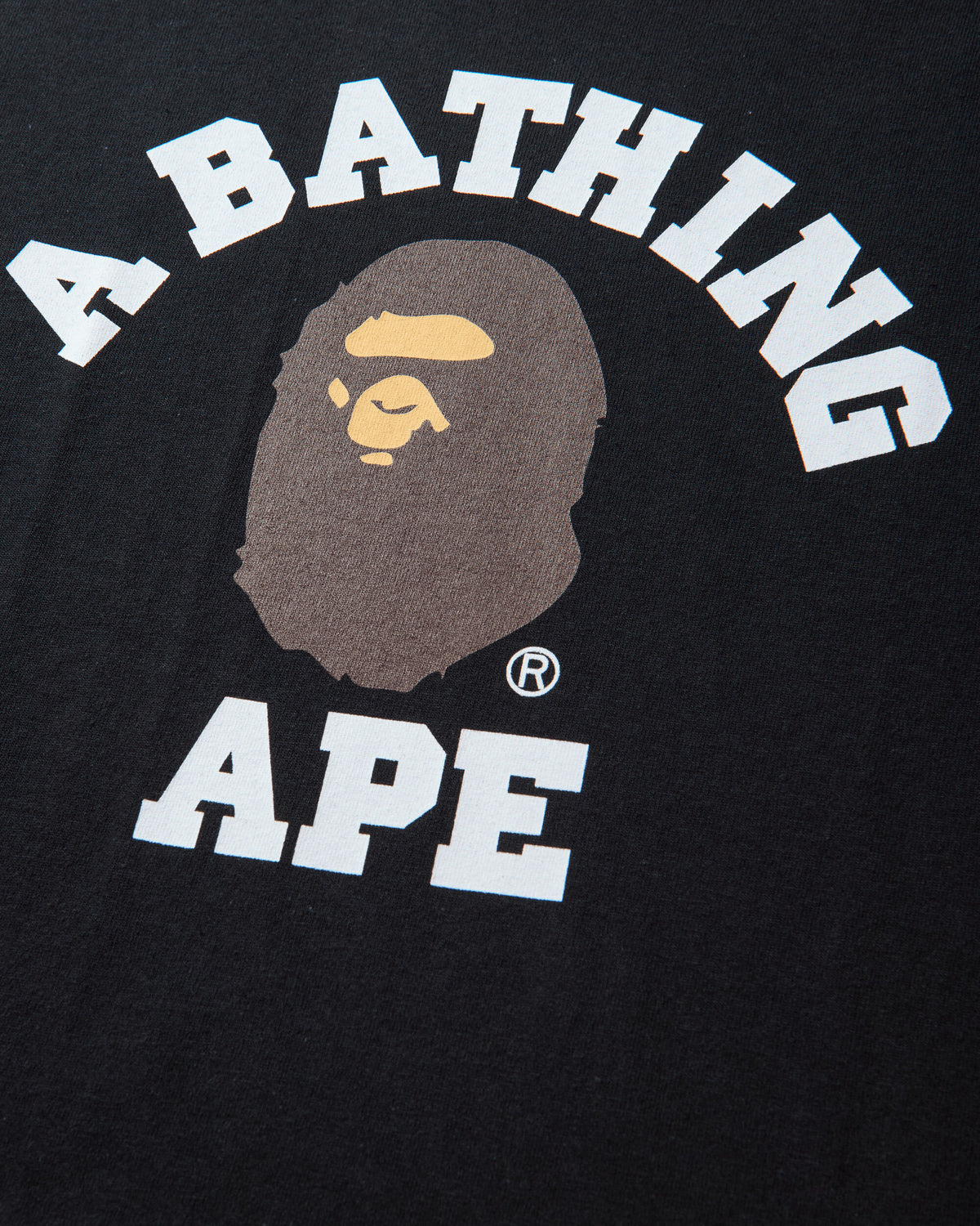 A Bathing Ape College Tee Black T-Shirts Shortsleeve 1M80110001 BKX