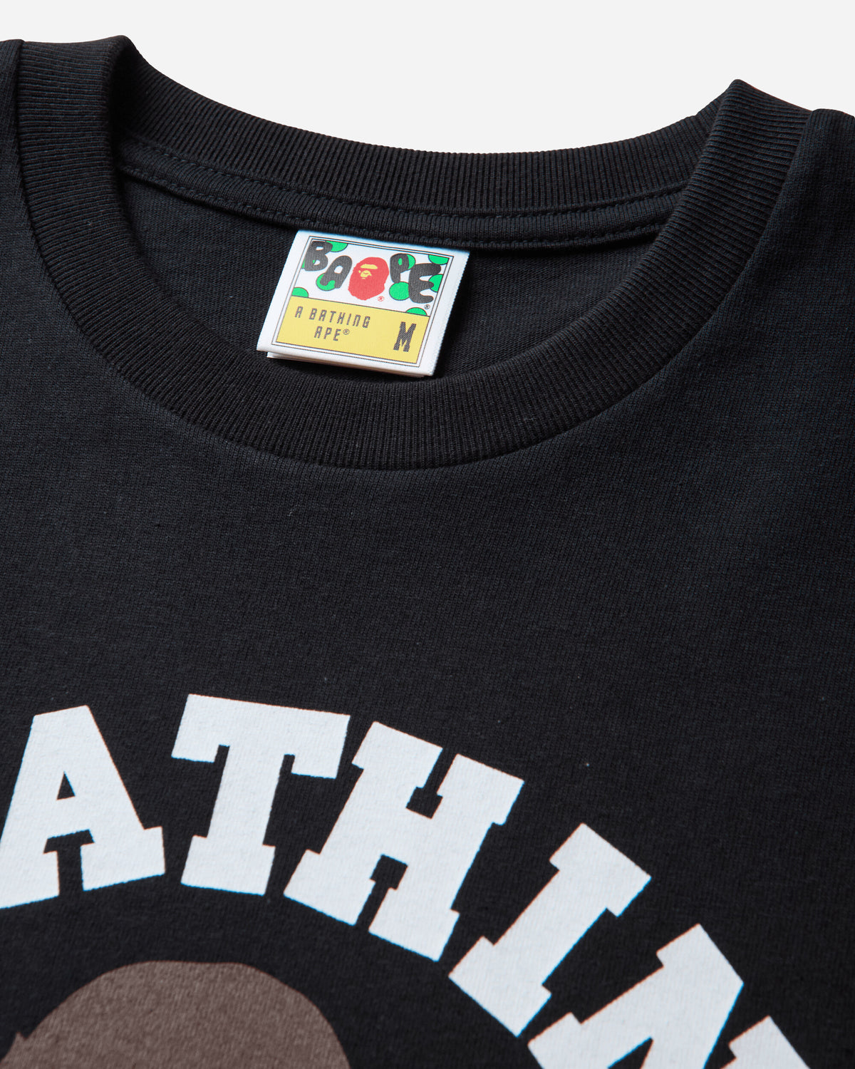 A Bathing Ape College Tee Black T-Shirts Shortsleeve 1M80110001 BKX