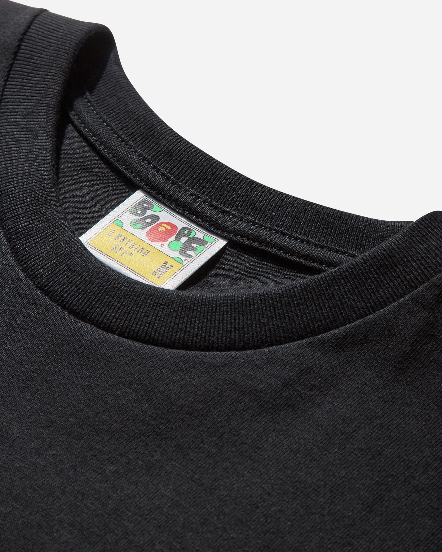 A Bathing Ape College Tee M Black T-Shirts Shortsleeve 1L80110001 BLACK