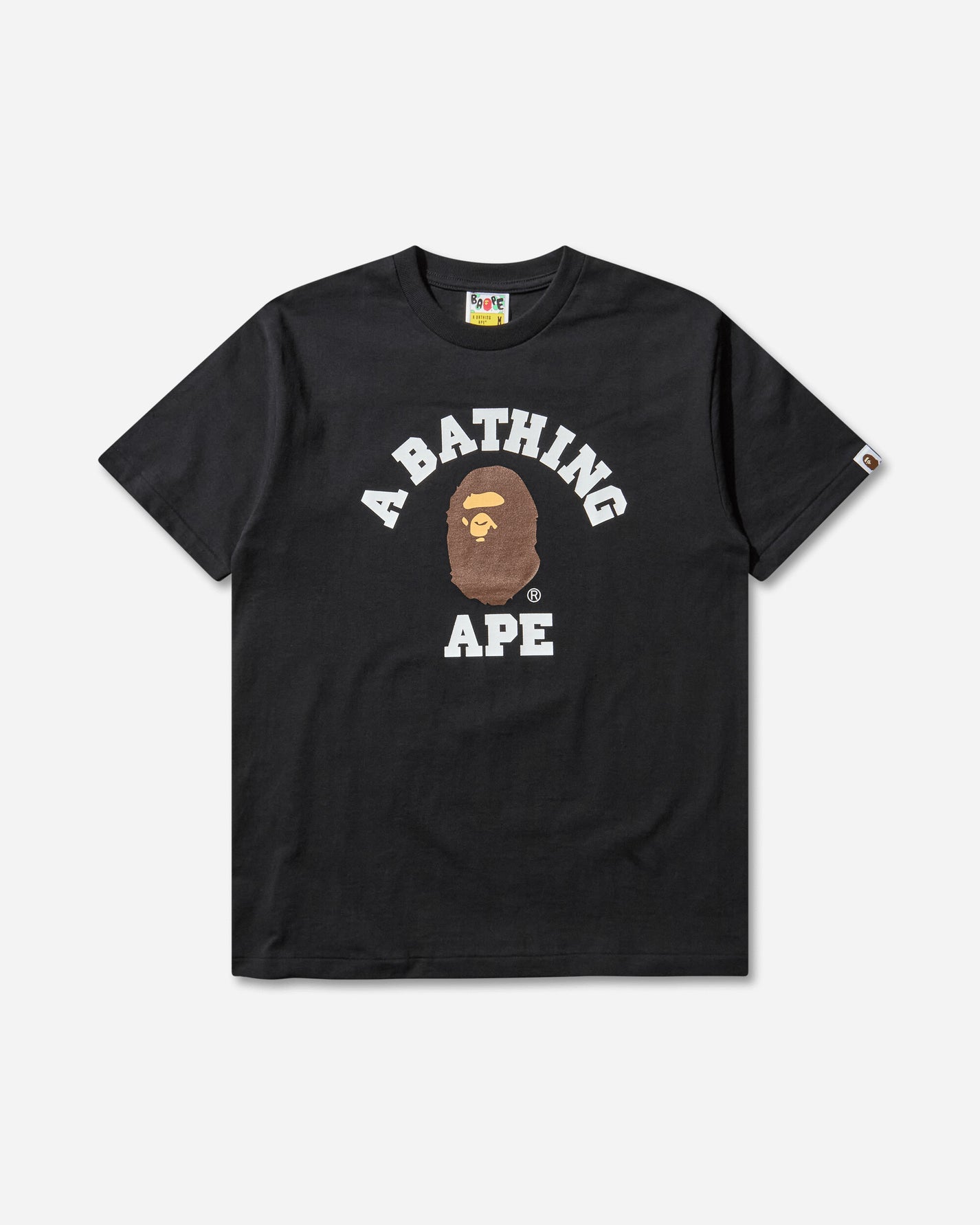 A Bathing Ape College Tee M Black T-Shirts Shortsleeve 1L80110001 BLACK