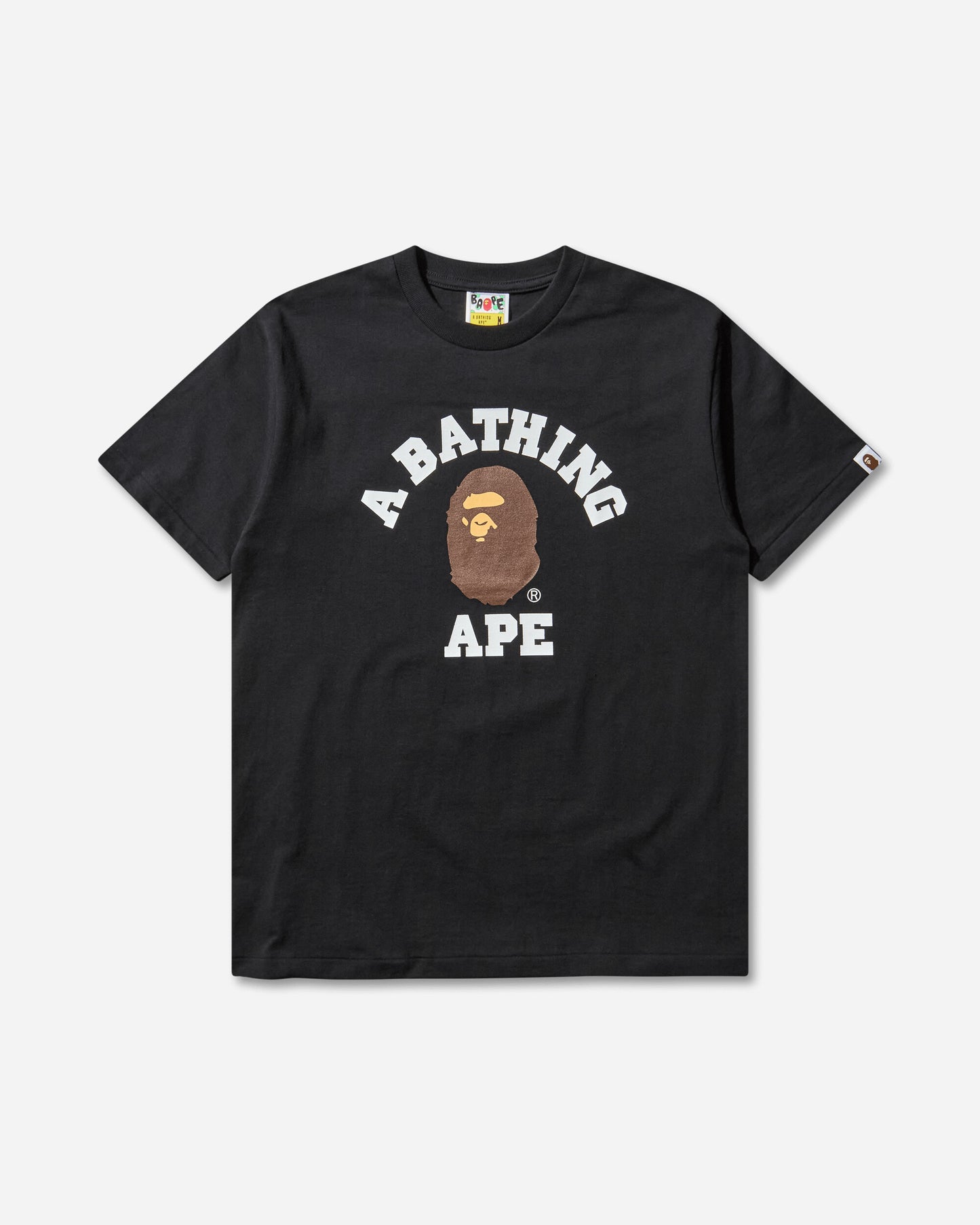 A Bathing Ape College Tee M Black T-Shirts Shortsleeve 1L80110001 BLACK
