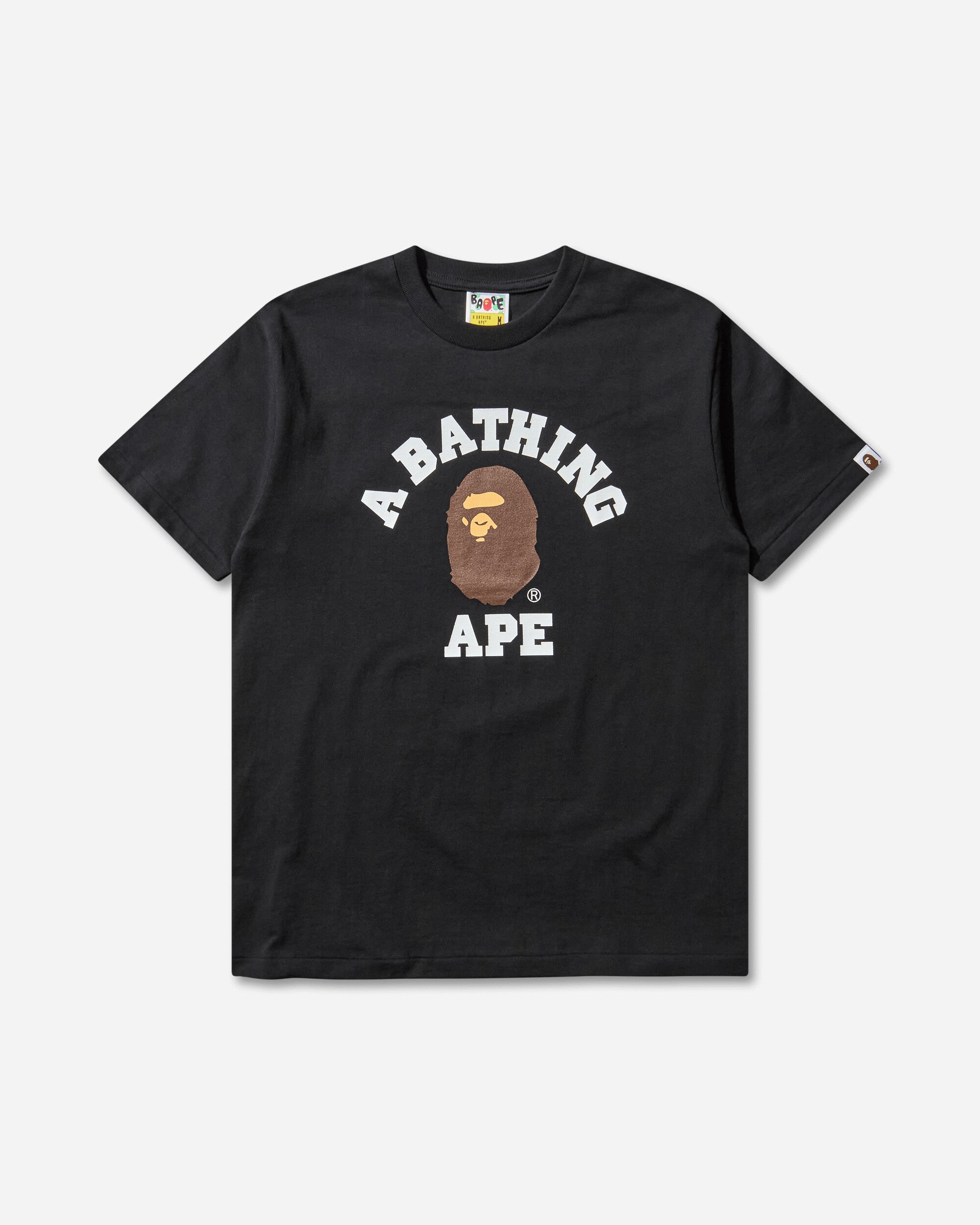 A Bathing Ape College Tee M Black T-Shirts Shortsleeve 1L80110001 BLACK