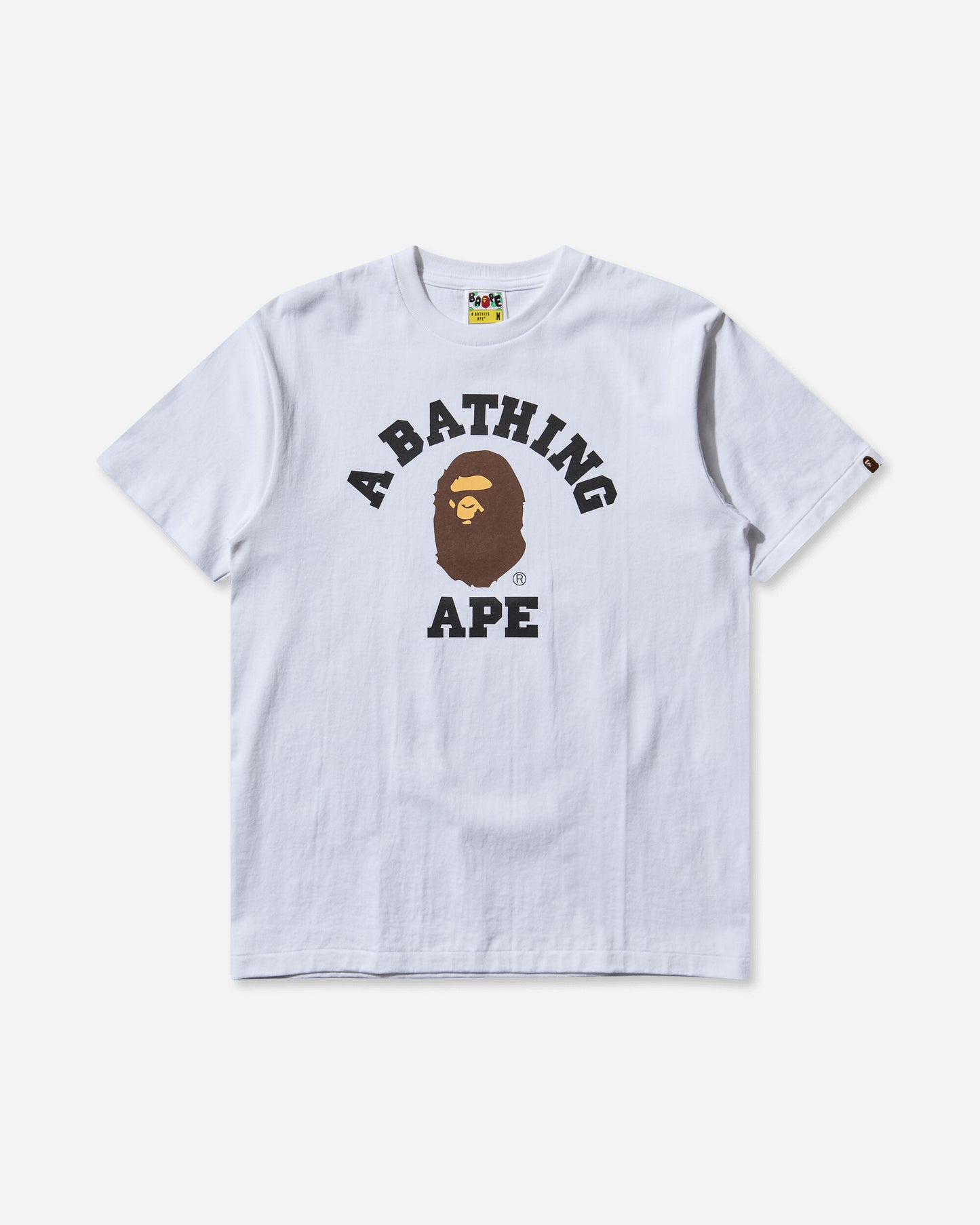 A Bathing Ape College Tee M White T-Shirts Shortsleeve 1L80110001 WHITE