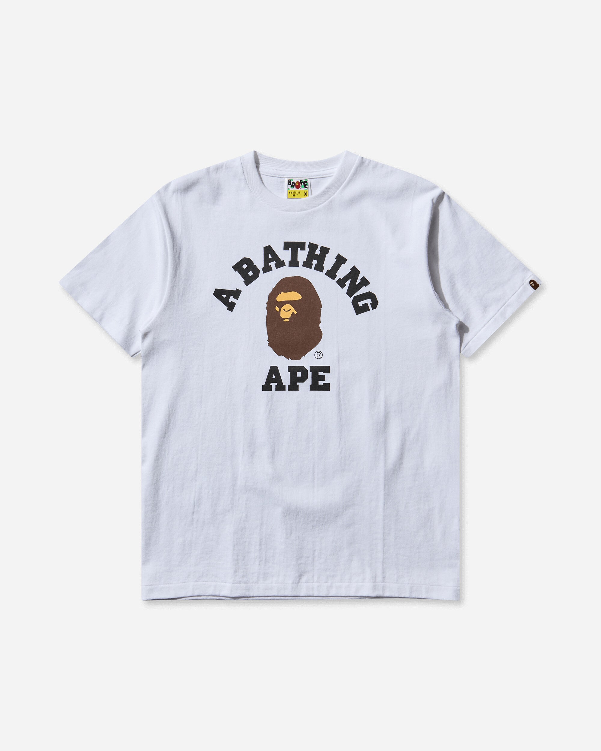 A Bathing Ape College Tee M White T-Shirts Shortsleeve 1L80110001 WHITE