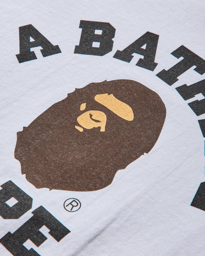 A Bathing Ape College Tee M White T-Shirts Shortsleeve 1L80110001 WHITE