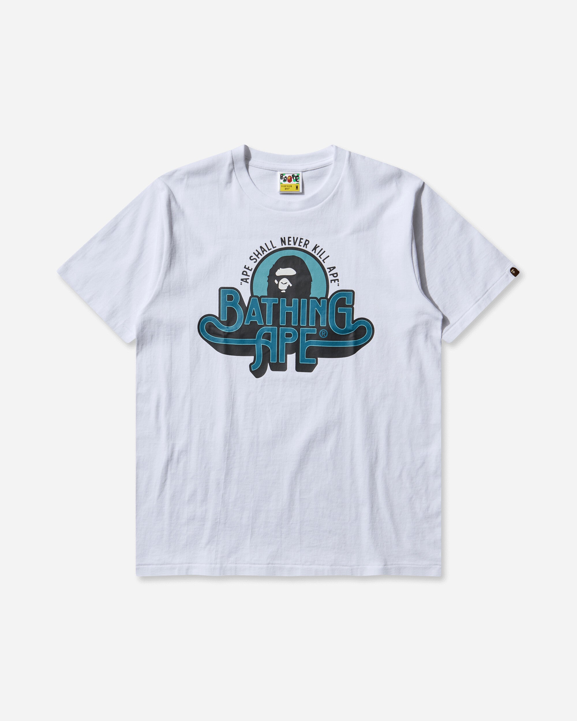 A Bathing Ape Genuine Garment Logo Tee M White T-Shirts Shortsleeve 1L80110048 WHITE