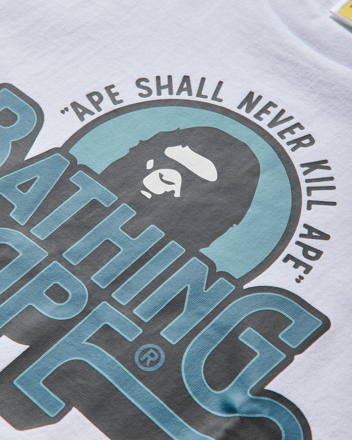 A Bathing Ape Genuine Garment Logo Tee M White T-Shirts Shortsleeve 1L80110048 WHITE