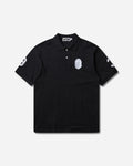 A Bathing Ape Large Ape Head Relaxed Fit Polo Black T-Shirts Shortsleeve 1M30112003 BLACK