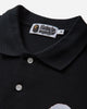 A Bathing Ape Large Ape Head Relaxed Fit Polo Black T-Shirts Shortsleeve 1M30112003 BLACK